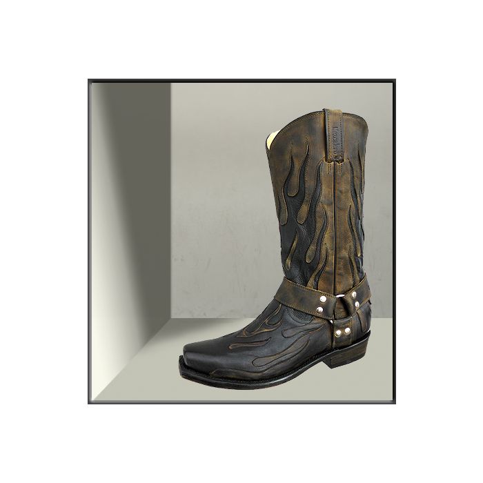 Rancho Biker Cowboystiefel 2105 braun Taupo Moka