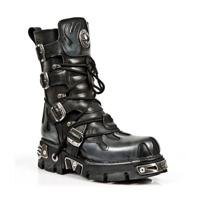 New Rock 591 ITALI NEGRO Y PULIK ACERO, REACTOR NEGRO TOBERAS ORI Y C