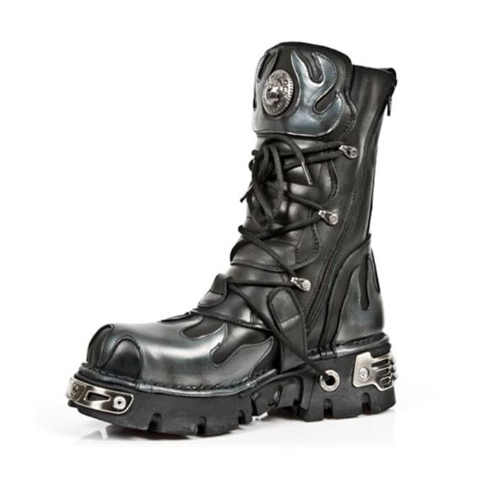 New Rock 591 ITALI NEGRO Y PULIK ACERO, REACTOR NEGRO TOBERAS ORI Y C