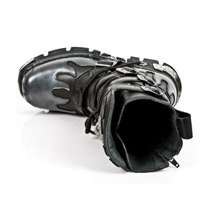 New Rock 591 ITALI NEGRO Y PULIK ACERO, REACTOR NEGRO TOBERAS ORI Y C