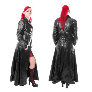Tribal gothic fetisch Mantel Leder