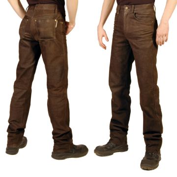 Lederhose nubuck Jeansschnitt Lederjeans