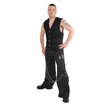 Gothic Hose mit Metall Totenköpfen