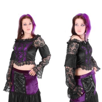 VELVET,GEORGETTE TOP