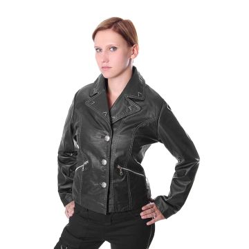 Lederjacke 786-221 schwarz