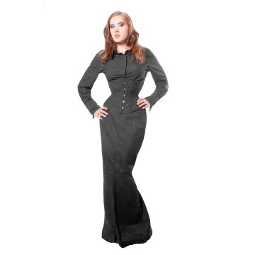 langer Damen Rock Style No.SK35A schwarz