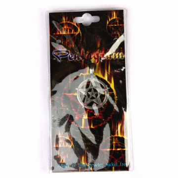 Pentagram Anhänger mit Pinken Glassteinen