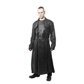 Vegi Ledermantel lang Lederimitat