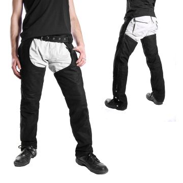 schwarze Nubuck Chaps Lederchaps