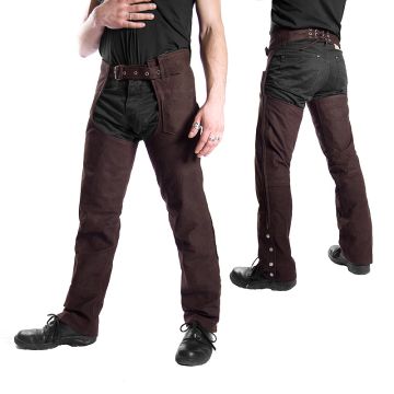 braune Nubuck Chaps Lederchaps