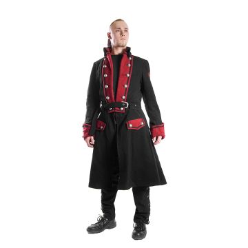 Herren kurz Wollmantel Steampunk
