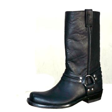 Klassischer schwarzer Biker- Stiefe