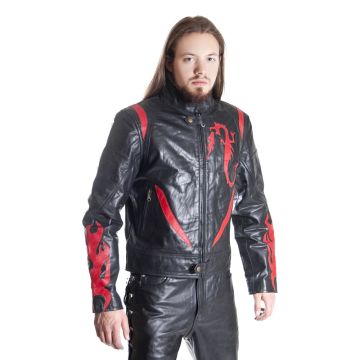 leder Jacke Red Dragon