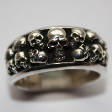 Totenkopf Ring echt 925 Sterling Silber