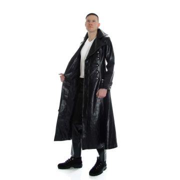 Steampunk Kunstledermantel