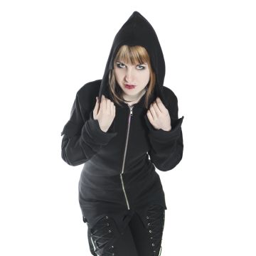 Witch Zipper Hoodie schwarz JD 122CF