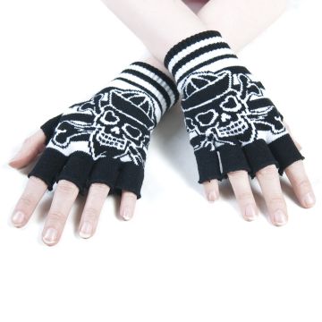 Fingerlose Handschuhe Nautic Skull