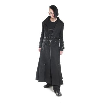 langer Stoffmantel gothic Metal