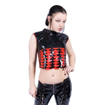 rot schwarzes Lackoberteil