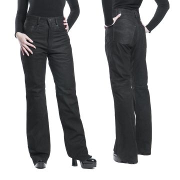 Schlaglederhose nubuck Jeansschnitt Lederjeans