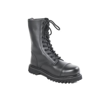 10 loch Leder Ranger Boots mit Stahlkappe Matt
