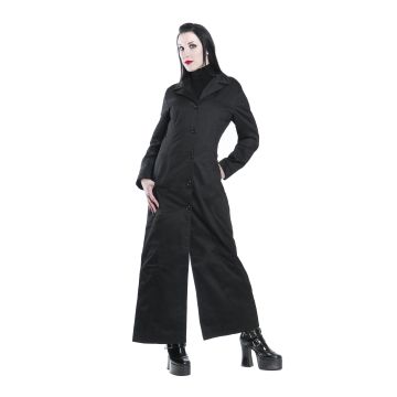 langer Damen Stoffmantel gothic