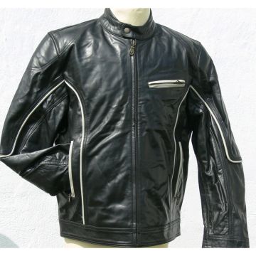 Lederjacke 2006 naht weiss