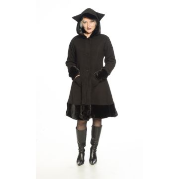 schwarzer Hexenmantel