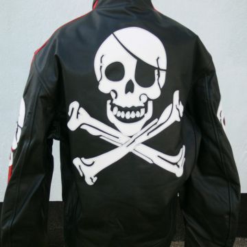 Lederjacke Skull