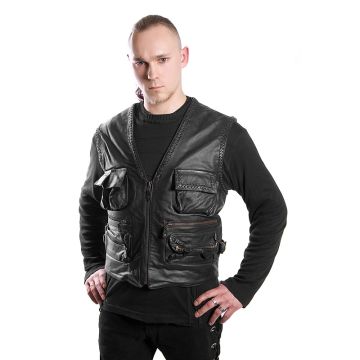 Lederweste Pockets