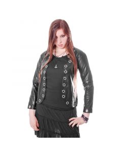 Gothicice Damen Kunstleder Jacke