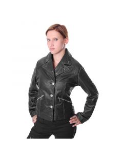 Lederjacke 786-221 schwarz