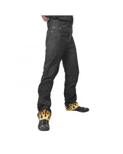 Nubuck Leder Hose mit Flammen