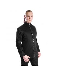 schwarze Herren Jacke mit Druckknöpfen