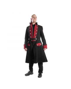 Herren kurz Wollmantel Steampunk