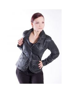 schwarze Damen Lederjacke