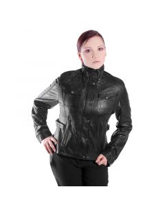 schwarze Damen Lamm Lederjacke