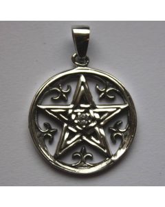 Pentagramm mit weissem Stein