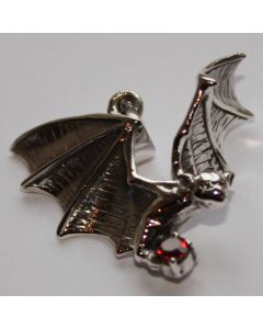 Fliegende Fledermaus Sterlingsilber mit schwarzen Stein