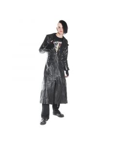 Steampunk Herren Kunstledermantel