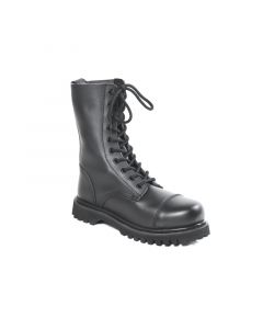 10 loch Leder Ranger Boots mit Stahlkappe Matt