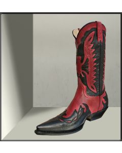 Westernstiefel Rancho rot schwarz